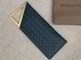 Bottega Veneta Small BV Rim Intrecciato Clutch in Deep Blue