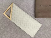 Bottega Veneta Small BV Rim Intrecciato Clutch in White