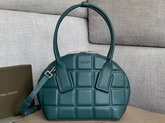 Bottega Veneta Small BV Swoop in Petrol Blue Paper Calfskin