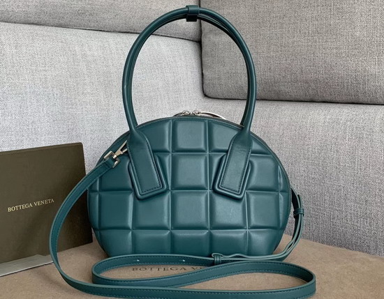 Bottega Veneta Small BV Swoop in Petrol Blue Paper Calfskin