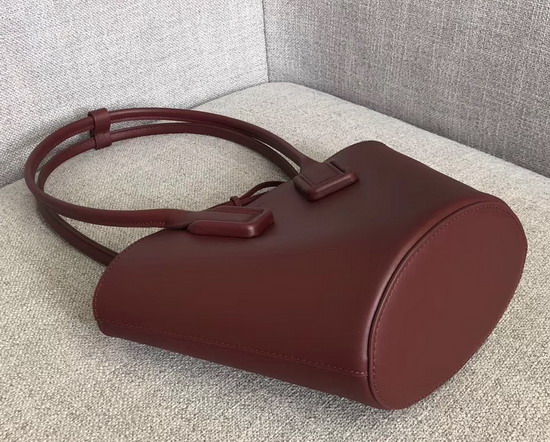 Bottega Veneta Small Basket Tote in Bordeaux French Calfskin