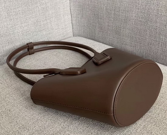 Bottega Veneta Small Basket Tote in Brown French Calfskin