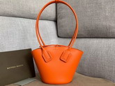 Bottega Veneta Small Basket Tote in Burned Orange French Calfskin