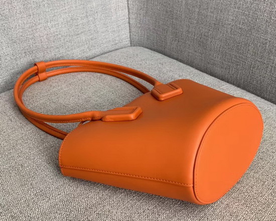 Bottega Veneta Small Basket Tote in Burned Orange French Calfskin