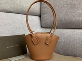 Bottega Veneta Small Basket Tote in Wood French Calfskin