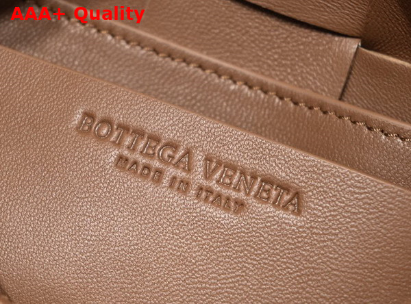 Bottega Veneta Small Brick Cassette Camel Intreccio Leather Replica