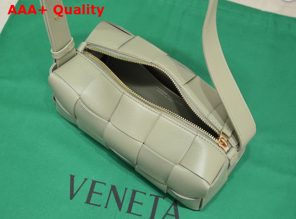 Bottega Veneta Small Brick Cassette Travertine Intreccio Leather Replica