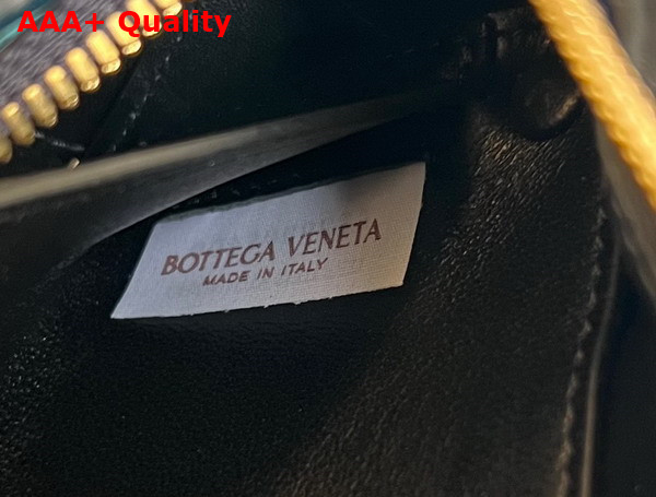 Bottega Veneta Small Brick Cassette in Blue Multicolor Foulard Intreccio Leather Replica