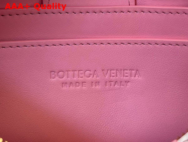 Bottega Veneta Small Brick Cassette in Pink Multicolor Foulard Intreccio Leather Replica