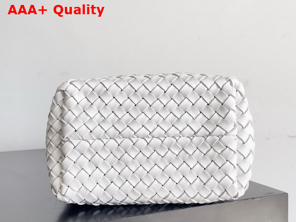 Bottega Veneta Small Cabat Bucket Bag in White Lambskin Replica