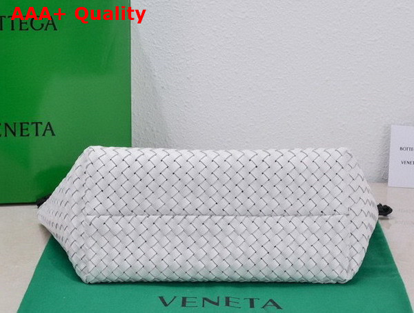 Bottega Veneta Small Cabat in Chalk Intreccio Leather Replica