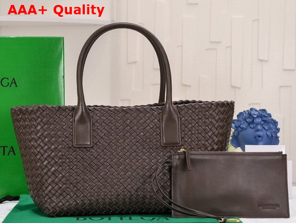 Bottega Veneta Small Cabat in Fondant Intreccio Leather Replica