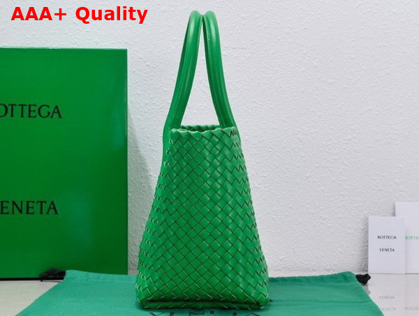 Bottega Veneta Small Cabat in Parakeet Intreccio Leather Replica