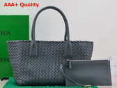 Bottega Veneta Small Cabat in Thunder Intreccio Leather Replica