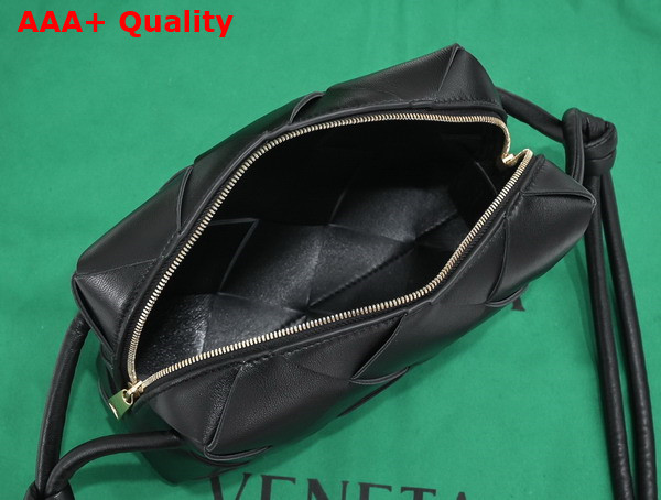 Bottega Veneta Small Cassette Camera Bag in Black Soft Lambskin Leather Replica