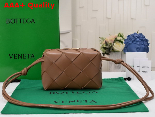 Bottega Veneta Small Cassette Camera Bag in Camel Soft Lambskin Leather Replica