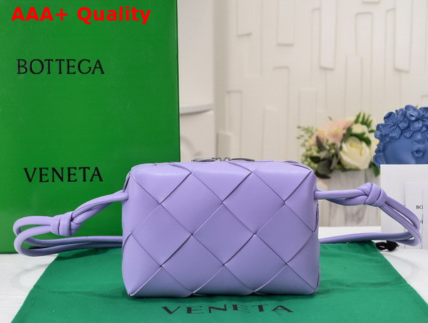 Bottega Veneta Small Cassette Camera Bag in Lilac Soft Lambskin Leather Replica