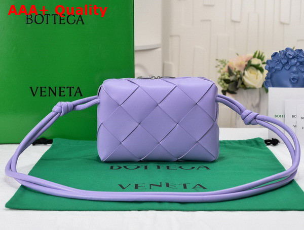 Bottega Veneta Small Cassette Camera Bag in Lilac Soft Lambskin Leather Replica