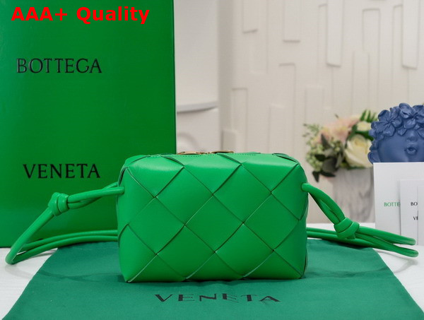 Bottega Veneta Small Cassette Camera Bag in Parakeet Soft Lambskin Leather Replica