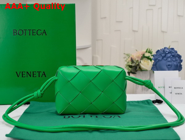 Bottega Veneta Small Cassette Camera Bag in Parakeet Soft Lambskin Leather Replica