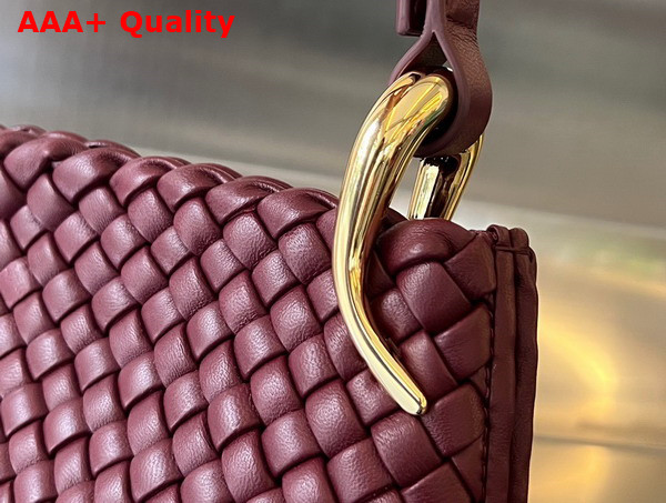 Bottega Veneta Small Clicker Shoulder Bag in Barolo Padded Intreccio Leather Replica