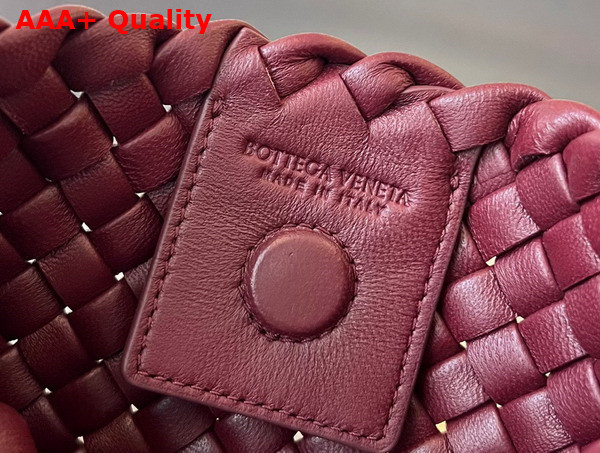 Bottega Veneta Small Clicker Shoulder Bag in Barolo Padded Intreccio Leather Replica