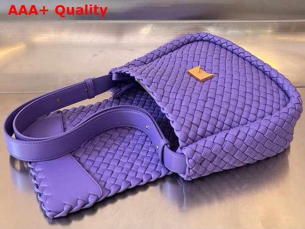 Bottega Veneta Small Cobble Shouler Bag in Amethyst Padded Intrecciato Leather Replica