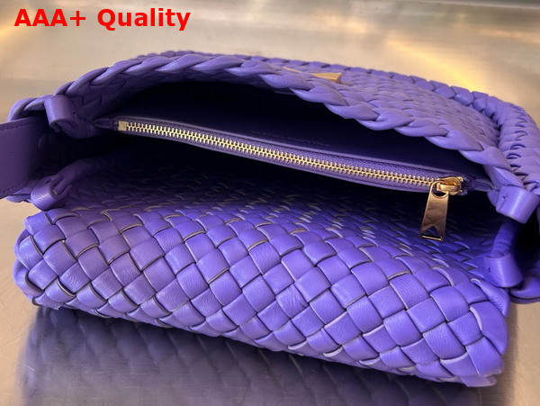 Bottega Veneta Small Cobble Shouler Bag in Amethyst Padded Intrecciato Leather Replica