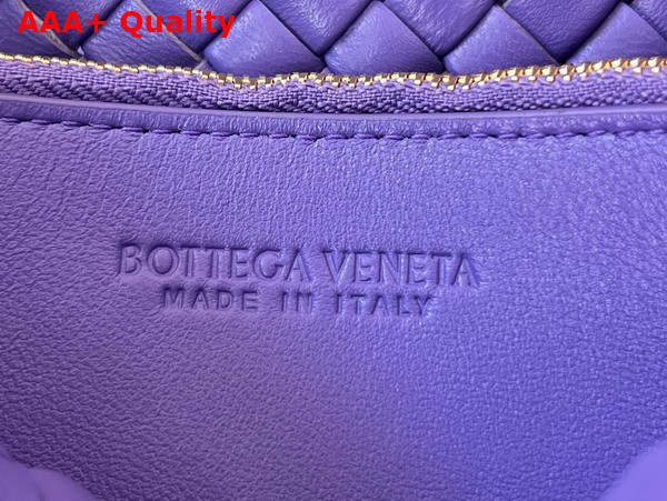 Bottega Veneta Small Cobble Shouler Bag in Amethyst Padded Intrecciato Leather Replica