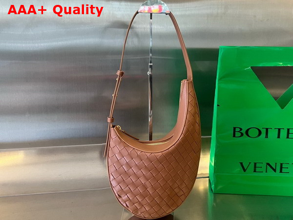 Bottega Veneta Small Drop Bag Wood Intrecciato Leather Replica