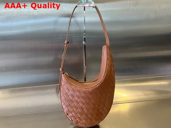 Bottega Veneta Small Drop Bag Wood Intrecciato Leather Replica