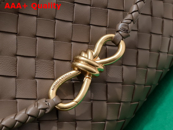 Bottega Veneta Small East West Andiamo Bag in Fondant Intrecciato Leather Replica