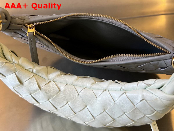 Bottega Veneta Small Gemelli Bag in Agate Grey and Glacier Intrecciato Leather Replica