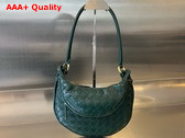 Bottega Veneta Small Gemelli Bag in Green Intrecciato Leather Replica