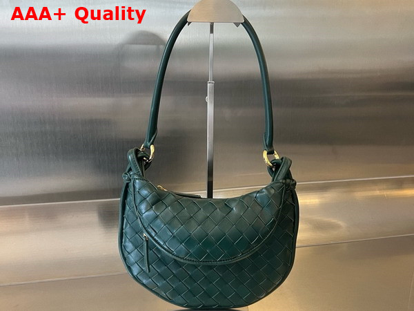 Bottega Veneta Small Gemelli Bag in Green Intrecciato Leather Replica