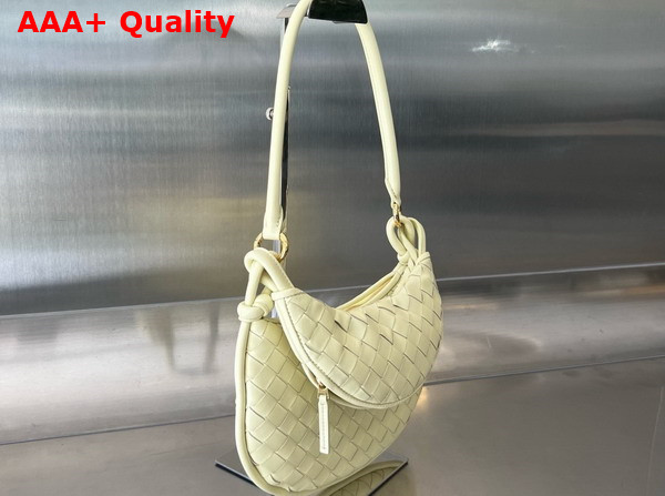 Bottega Veneta Small Gemelli Bag in Ice Cream Intrecciato Leather Replica