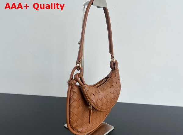 Bottega Veneta Small Gemelli Bag in Light Wood Intrecciato Leather Replica