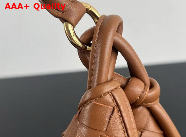 Bottega Veneta Small Gemelli Bag in Light Wood Intrecciato Leather Replica