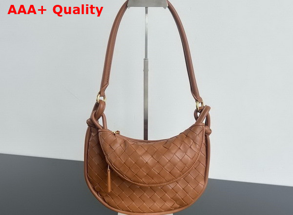 Bottega Veneta Small Gemelli Bag in Light Wood Intrecciato Leather Replica