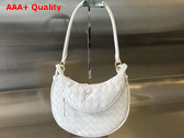 Bottega Veneta Small Gemelli Bag in White Intrecciato Leather Replica