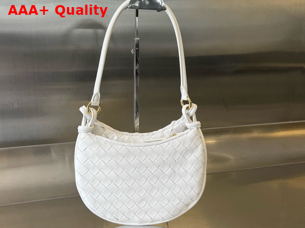 Bottega Veneta Small Gemelli Bag in White Intrecciato Leather Replica