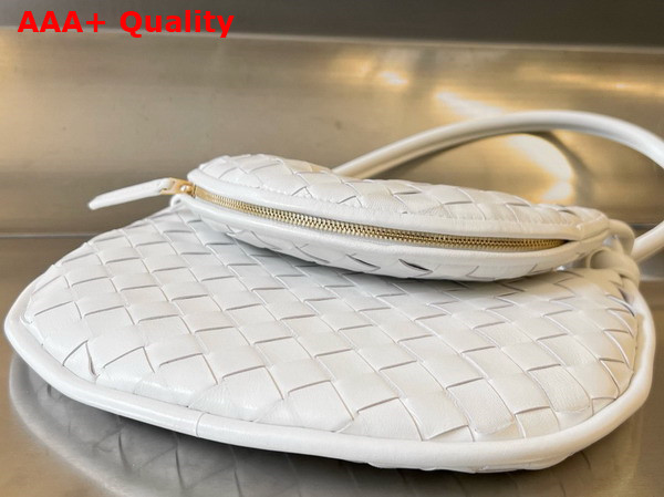 Bottega Veneta Small Gemelli Bag in White Intrecciato Leather Replica