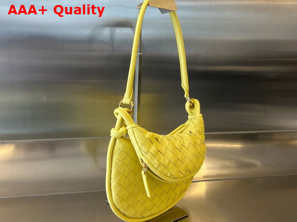 Bottega Veneta Small Gemelli Bag in Yellow Intrecciato Leather Replica