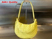 Bottega Veneta Small Gemelli Bag in Yellow Intrecciato Leather Replica