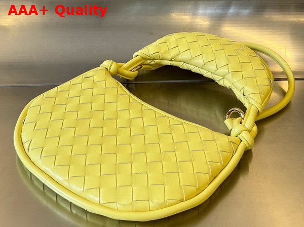 Bottega Veneta Small Gemelli Bag in Yellow Intrecciato Leather Replica