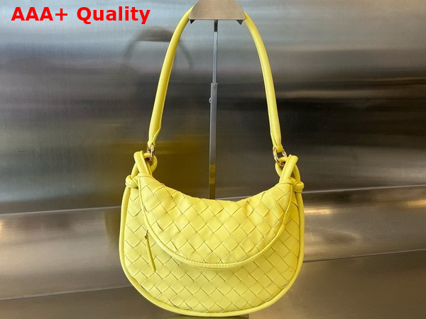 Bottega Veneta Small Gemelli Bag in Yellow Intrecciato Leather Replica