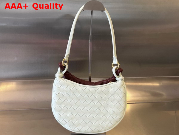 Bottega Veneta Small Gemelli Glacier Barolo Intrecciato Leather Replica