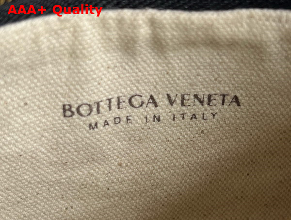 Bottega Veneta Small Gemelli Natural Black Raffia Crochet and Intrecciato Leather Replica