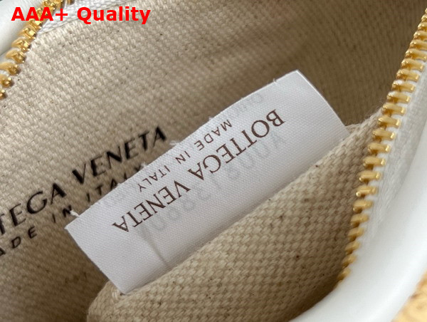 Bottega Veneta Small Gemelli Natural Chalk Raffia Crochet and Intrecciato Leather Replica