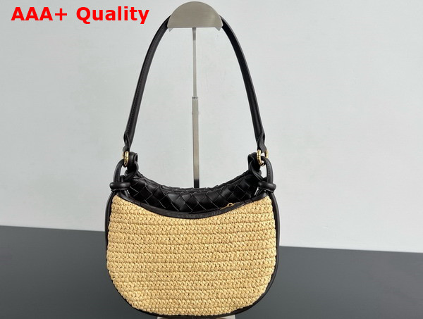 Bottega Veneta Small Gemelli Natural Fondant Raffia Crochet and Intrecciato Leather Replica